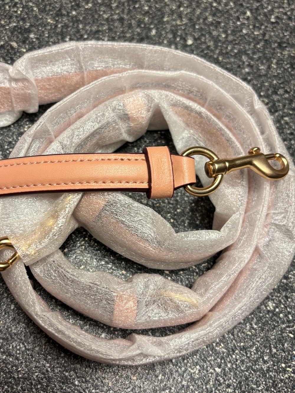 Coach Replacement Strap 48” Adjustable Leather Dusty Pink Blush Gold Hardware